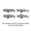 GEARFLAG Pop-up Folding Camper Cover Fits 8'-10' Reinforced Windproof Side-Straps,