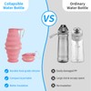 Silicone Collapsible Travel Water Cup with Lids, Portable Drinking Cup,