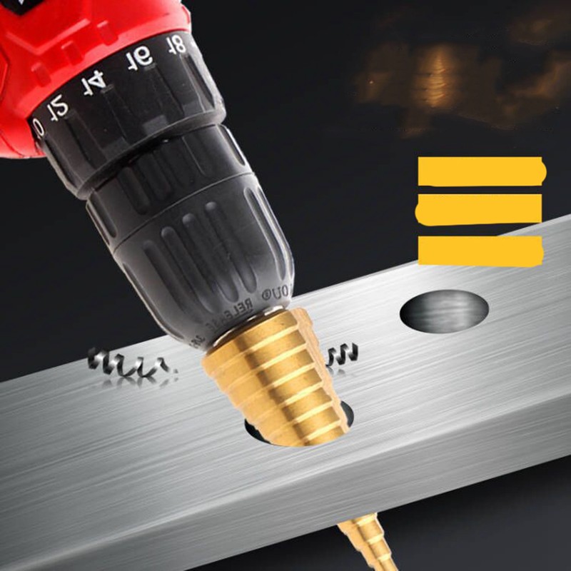 6PCS Step Drill Bit Set Metal Wear Resistant High Hardness