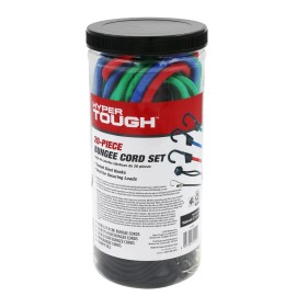Hyper Tough  20 Pieces Bungee Cord Set, Plastic Jar, Multi-Color, 2.31 oz