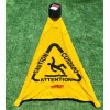 Rubbermaid 20" Commercial Multilingual Caution Pop-Up Safety Cone 3-Sided