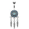PIERCE ME (2pcs) Antique Turquoise Paved Dream Catcher and Turquoise