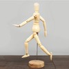 XUBX Wooden Link Doll, 33 cm Wooden Doll, Human Body