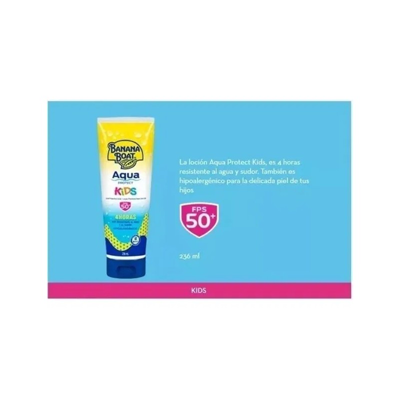Kit 4 Protectores Bloqueador Solar 50 Fps Banana Boat