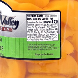 Amish Valley Products Old Fashioned VANILLA Peaches Halves Canned Jarred Peach in 32 oz Glass Jar