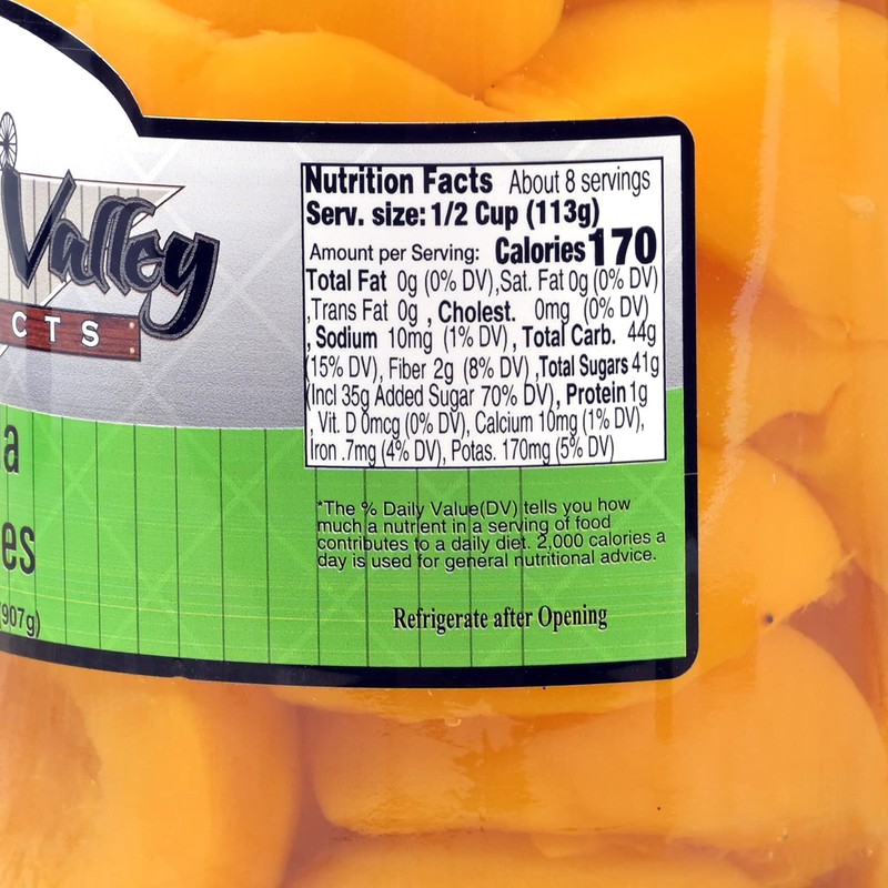 Amish Valley Products Old Fashioned VANILLA Peaches Halves Canned Jarred