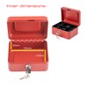 Burg-Wachter CB01R Money 5015 6" Cash Box - Red
