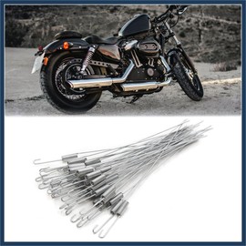 INFINAUTO 43pcs Silver Tone 155mm Length Brake Throttle Return Spring for Motorcycle Car Stylish Design