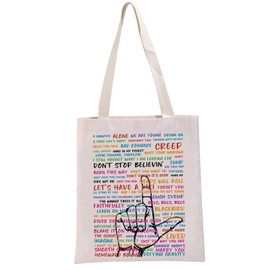 PYOUL TV Show Inspired Gift Don't Stop B Tote Bag Musical Comedy-Drama Series Handbag Music Lover Gift Choir Fan Gift (Don't Stop B Tote)