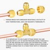 GASHER 2PCS Brass 3 Way, Flare Tee Tube Fitting Pipe