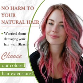 RUNATURE Tape in Hair Extensions Human Hair Hot Pink Invisible Seamless Tape in Human Hair Extensions Colored Hair Extensions Glue in Human Hair Hot Pink Skin Weft 16 Inch 25g 10pcs