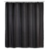 WENKO 20043100 Antimould shower curtain singlecolour Black antibacterial, washable, Plastic