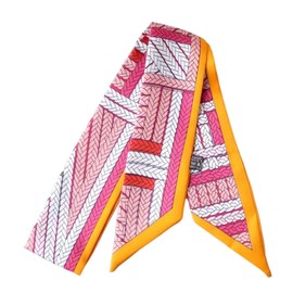 COtheSumay 100% Mulberry Silk Scarf for Handbags,Bags, and Purses,2"x35" Hair Ribbon Skinny Neck Scarves for Women