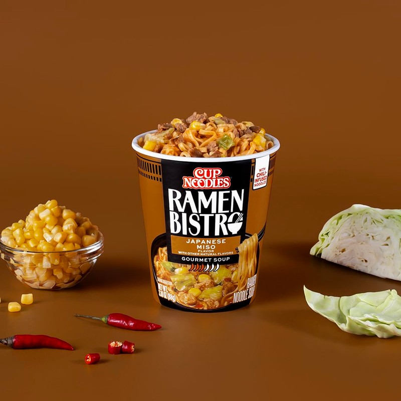 Nissin Cup Noodle Ramen Bistro, Japanese Miso, 3.1 Ounce (Pack