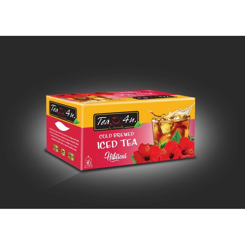 Tea4U Hibiscus Iced Tea Bags - Hot & Cold Brewed