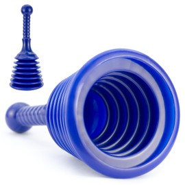 Luigi's Sink and Drain Plunger for Bathrooms, Kitchens, Sinks, Baths and Showers. Small and Powerful, Commercial Style 'Plumbers Plunger' with Large Bellows