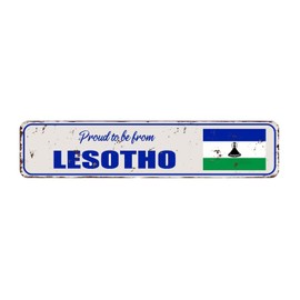 Vinyl Wall Quotes Stickers Proud to Be from Lesotho DIY Wall Sticker Wall Decoration International Bunting Banner Wall Decals for Living Room Bike Dorm Doors 22in