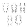 5Pcs Baby Hair Temporary Tattoo Stickers, Baby Hair Fake Hairline