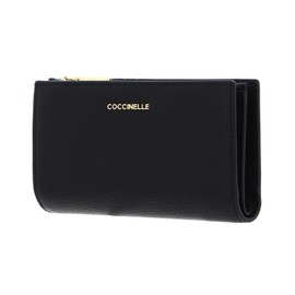 Coccinelle Metallic Soft, black, Zip Wallet