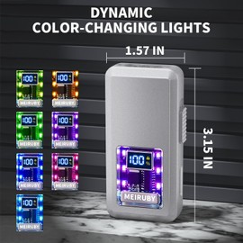 Cool Torch Lighters for Men, Unique Shake Ignition, Refillable 3 Jet Flame Butane Lighters with LED Battery and Ignition Count Display, Birthday for Men Dad Husband (Fuel Not Included)