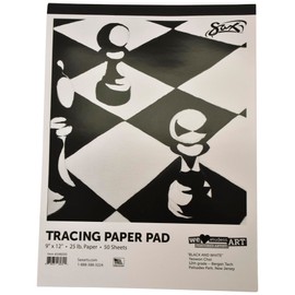 Sax Tracing Paper Pad - 9 x 12 inches - 50 Sheets per Pad, 25lbs - White - 248200