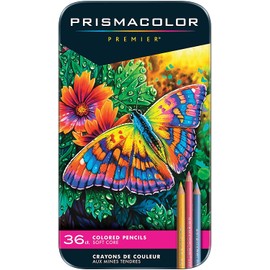 Prismacolor 36 Color Pencil Set in a Metal Tin Box