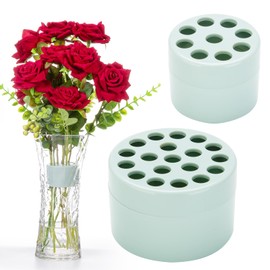 Spiral Ikebana Stem Holder,2PCS Spiral stem Holder for Flowers, Spiral DIY Bouquet Twister Flower Arrangement Holder(Green Large+Smal)