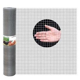 Gartist Hot-Dip galvanized after Welding Chicken Wire Fencing,1/2inch 19Ga 48"x100' Hardware Cloth, Raised Garden Bed Supports Wire Mesh Roll, galvanized Wire Mesh Fence Prevent Snake, Raccoons, Foxes