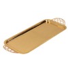 Serving Tray Gold Retro Light Luxury Oblong Water Cup Tea