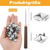 Pack of 100 Square Metal Rivets for Leather, Pyramid Spike
