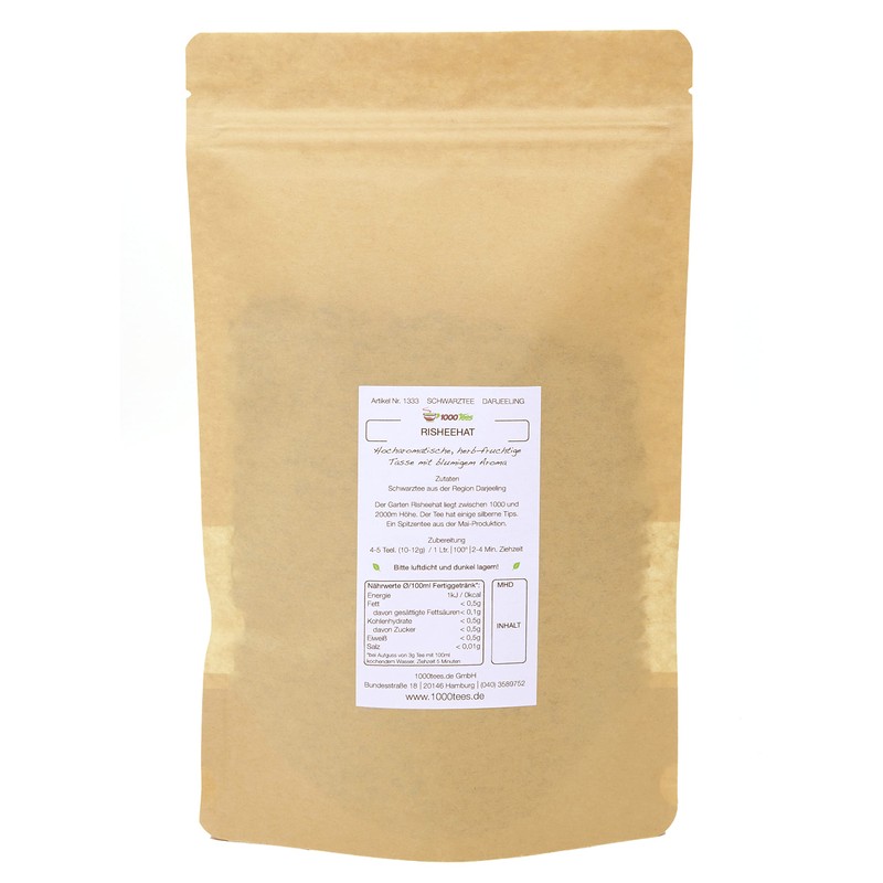 Black tea Risheehat First Flush from Darjeeling, medium strength, fruity,