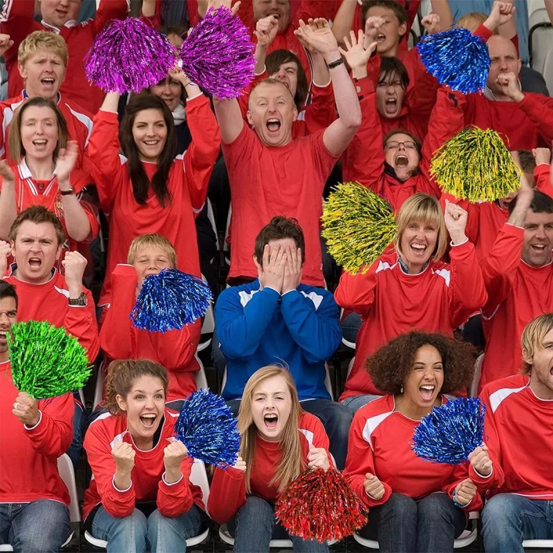 Pom Pon 10 Piezas Pompones Mechudos Fiesta Batucada Pom Pon