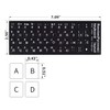 2PCS Russian Keyboard Stickers, Russian-Englsih Keyboard Letters Replacement Stickers White