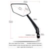 DRCKHROS Handlebar Bike Mirror E-bikes Mirrors Safe Clear Glass Mirrors,