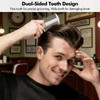Lunhoo 2 Pack Hair & Beard Comb, Stainless Steel Combs,