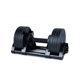 NUOBELL style Adjustable Dumbbell (Single) by ROBURFLEX for Workout Strength Training Fitness Home Gym - Matte Black Color - 40lb extendable