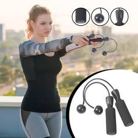 Wireless Jump Rope, Weighted Cordless Indoor Jump Rope, 360 Degree Rotating Ball Portable Workout Equipment, Home Gym Accessories for Adults Kids Cardio