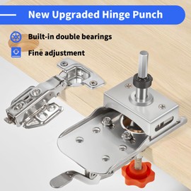 Julymoda 35 mm Hinge Drilling Template, Drilling Quick Drilling Aid Pot Hinge Drilling Template Hole Opener for Furniture Construction Doors Cabinets Woodworking