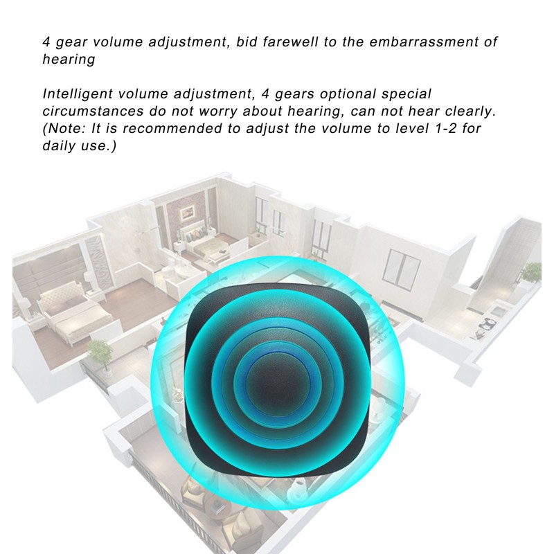 Smart Wireless Doorbell Waterproof Sensing Doorbell Security Alarm for Home