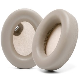 WC Wicked Cushions Extra Thick Earpads for Sony WH1000XM4 Headphones - Soft PU Leather Cushions, Luxurious Noise Isolating Memory Foam, Added Thickness Without Disabling On/Off Sensor | Beige