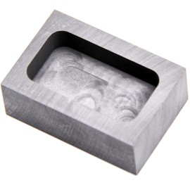 Marvedi 黒鉛インゴット型、高純度精錬黒鉛、金銀アルミニウム銅黄銅亜鉛と合金金属の鋳型 (55x37x20mmGold 150g)