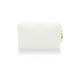 Kososuru Small Makeup Bag Portable Cosmetic Bag for Women Makeup Pouch Waterproof Toiletry Bag for Travel (White, Normal)