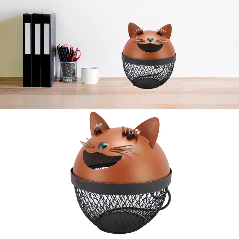 Metal Cat Piggy Bank Innovative Cute Cartoon Fun Cat Shaped