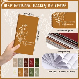 Tellingyou 60 Pcs/30 Sets Employee Appreciation Gift Bulk Inspirational Weekly Planner Undated, Thank You Pens, To Do List Notebook for Work Motivational Ballpoint Pen for Coworkers Office Staff Team