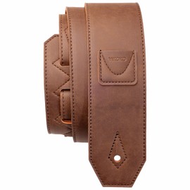 YIKOKO Guitar Strap 2.5", Classic Adjustable Crazy Horse Style Automotive Leather Guitar Straps, for Acoustic, Bass and Electric Guitars