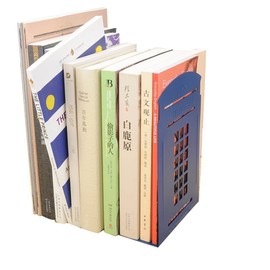 1 Pair Nostalgic London Telephone Booth Bookends British Style Metal Bookends for Shelves Library Bookends Book End Gifts (Blue)