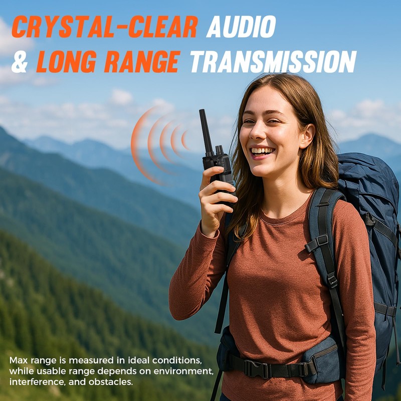 Midd Kacy MK108 Walkie Talkies,2 Way Radio Long Range,60 Channel