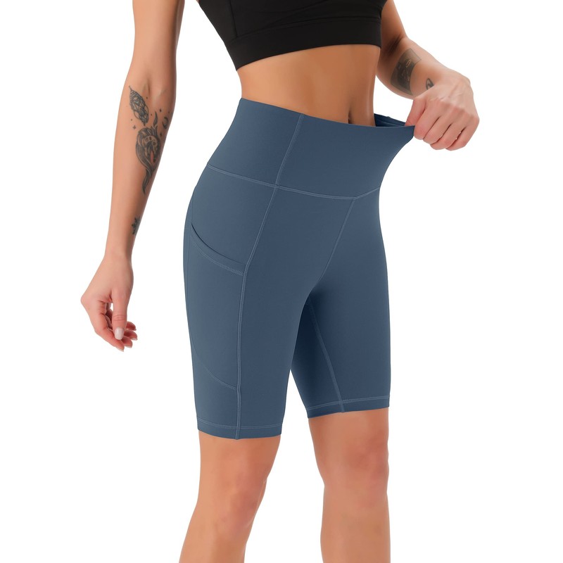 Persit Women's Short Leggings, Opaque Cycling Shorts with Pockets