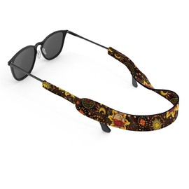 WIRESTER Fashion Eyeglasses Strap, Floating Sunglass Holder Strap, Safety Flexible Neoprene Eyewear Retainer for Men Women - Celestial Sun Moon And Stars