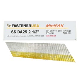 2-1/2" DA25 Angle Finish Nails 15GA 304SS 1,000ct